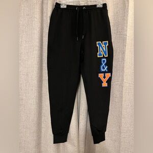 NBA Knicks Black Joggers with NY Logo